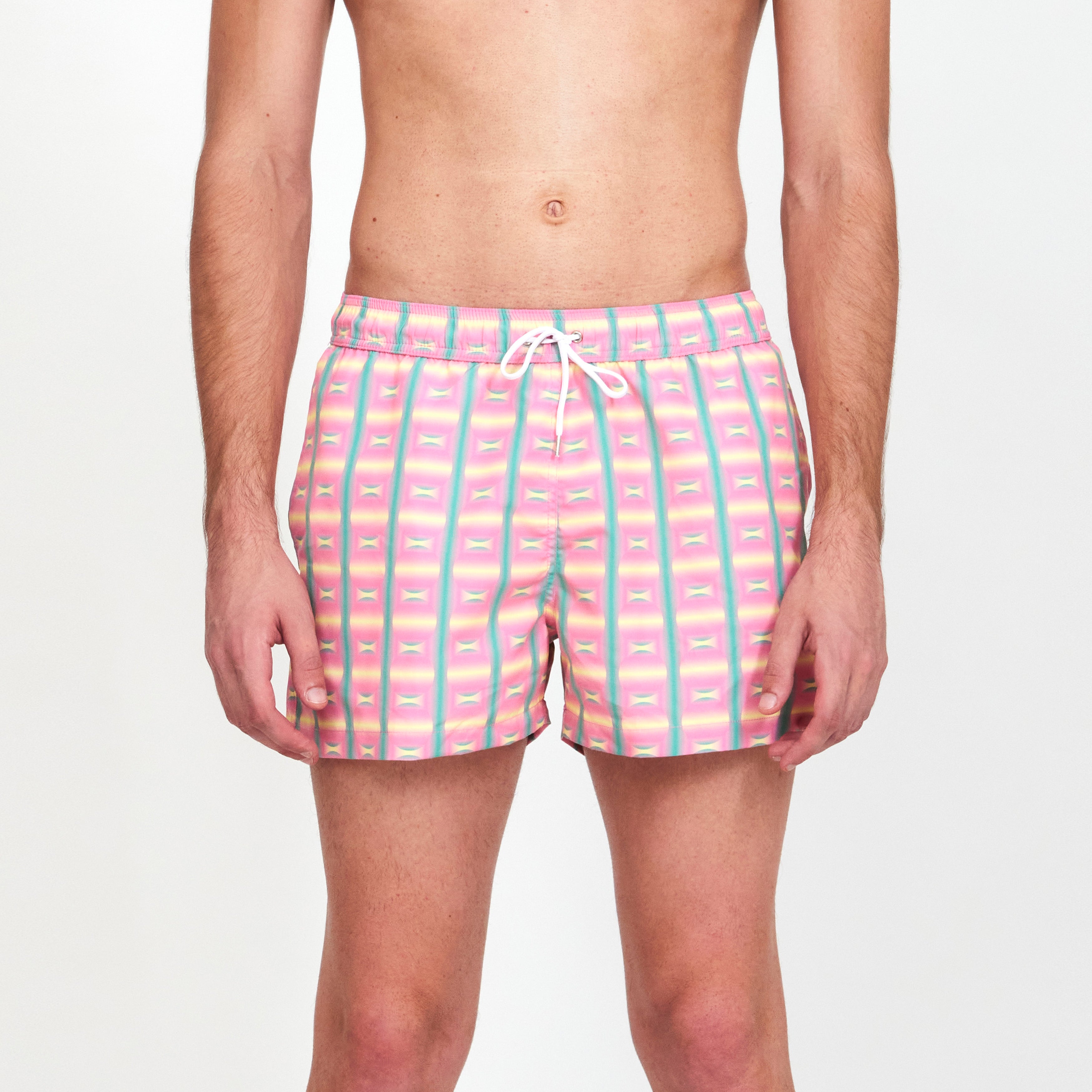 Trippy Floral Pink Swim Boxers